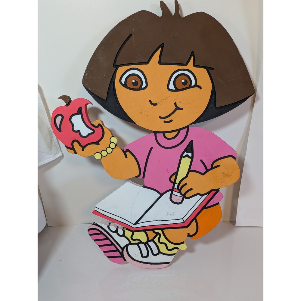 Dora the Explorer Wooden Wall Plaque Nickelodeon Kids Room Decor 18 Inch